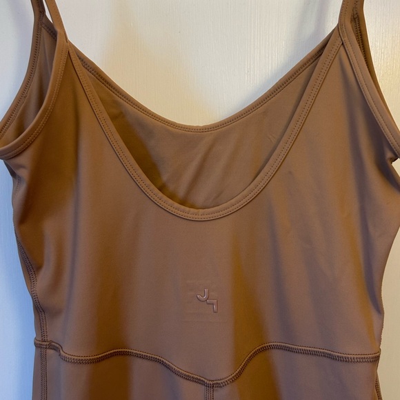 JoyLab from Target flare leg bodysuit brown/light brown full size med jumpsuit - Picture 5 of 9